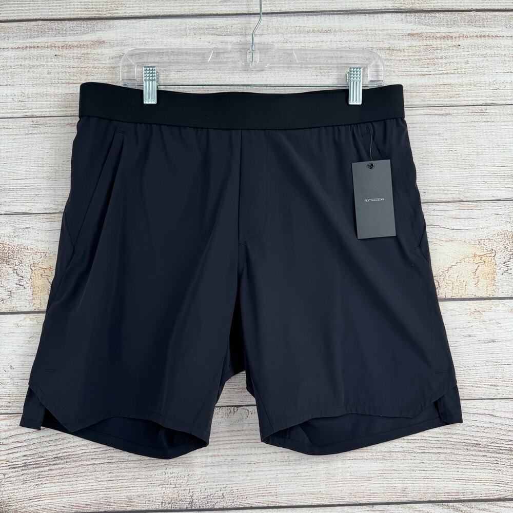 Ten Thousand 7" Lined Tactical Shorts Mens Large Black Stretch 2 Zip Pockets NEW